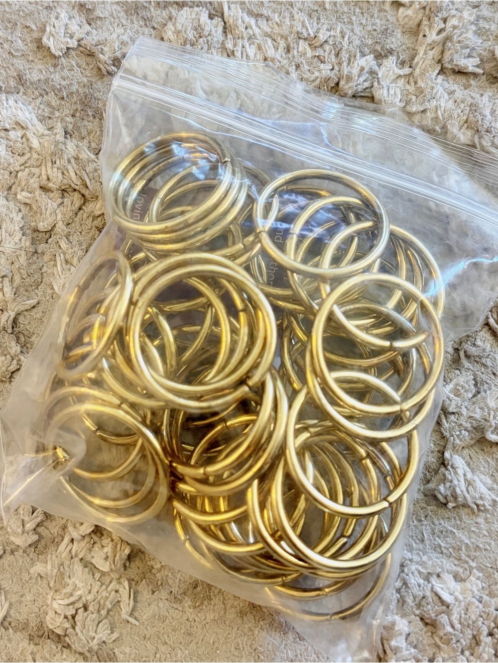 1 inch (25mm) Metal O Ring Goldtone Craft Supplies - 50 pcs New